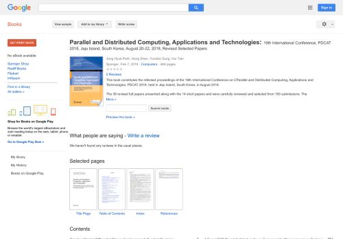 
                            12. Parallel and Distributed Computing: Applications and Technologies