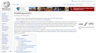 
                            1. Parallel (geometry) - Wikipedia