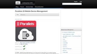 
                            10. Parallels 2X Mobile Device Management | Enterprise iOS
