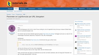 
                            2. Parameter an Loginformular per URL übergeben | tutorials.de