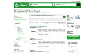 
                            13. Paraná - 38 vagas para Porteiro | Adzuna