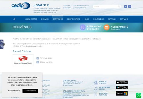 
                            8. Paraná Clínicas – CEDIP - Clínica de Exames de Diagnóstico por ...