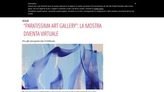 
                            12. “Paratissima Art Gallery”: la mostra diventa virtuale - La Stampa