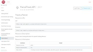 
                            12. ParcelTrack API - Track a Parcel