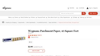 
                            9. Parchment Paper, 45 Square Feet - Wegmans