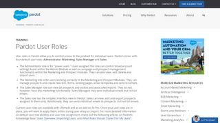 
                            2. Pardot User Roles | Salesforce Pardot