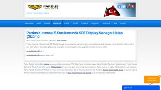 
                            5. Pardus Topluluk - Pardus Kurumsal 5 Kurulumunda KDE Display ...