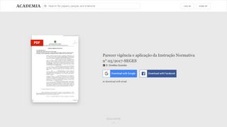 
                            9. Parecer vigência e aplicação da Instrução Normativa n° 05/2017 ...