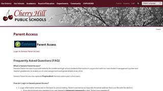 
                            10. Parent Access - Cherry Hill Public Schools
