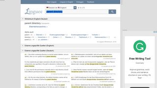 
                            5. parent directory - Deutsch-Übersetzung – Linguee Wörterbuch