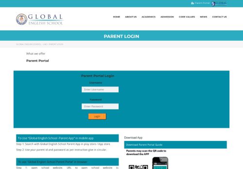 
                            12. Parent Login – Global English School – UAE