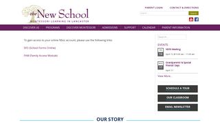 
                            12. Parent Login | Montessori Learning in Lancaster: The New School of ...
