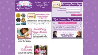 
                            3. Parent Login to Parents Only Zone - The Real Tooth Fairies
