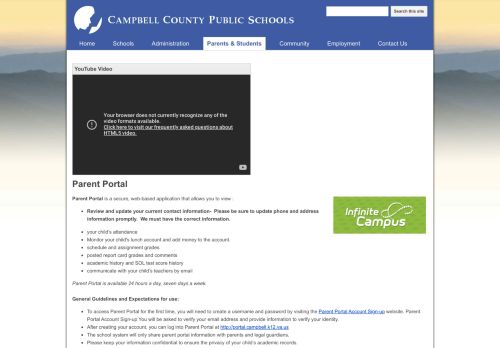 
                            11. Parent Portal - Campbell County Public Schools