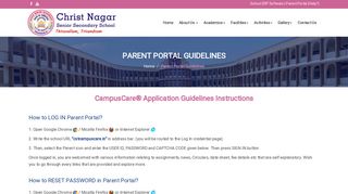 
                            12. Parent Portal - Christ Nagar Senior Secondary School(CBSE)