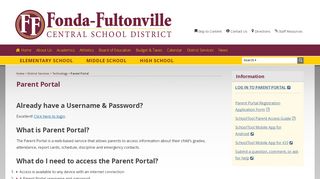 
                            2. Parent Portal | Fonda-Fultonville Central School District