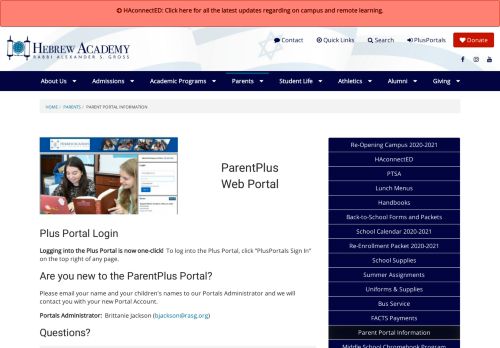 
                            5. Parent Portal Information :: Hebrew Academy (RASG)