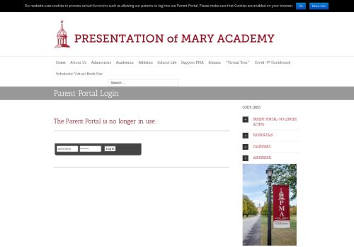 
                            8. Parent Portal Login | Presentation of Mary Academy, Hudson NH