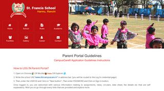 
                            11. Parent Portal - St Francis Ranchi