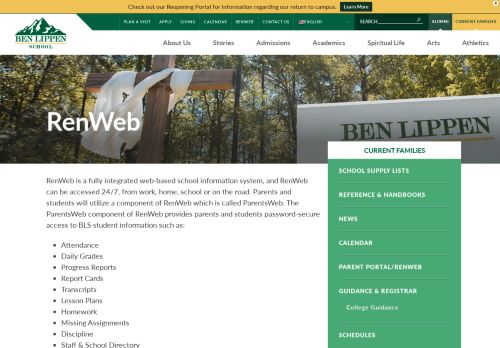 
                            4. Parent Portal/RenWeb - RenWeb - Ben Lippen School