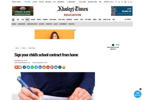 
                            13. Parent-school contract signing made easier for ... - Khaleej Times
