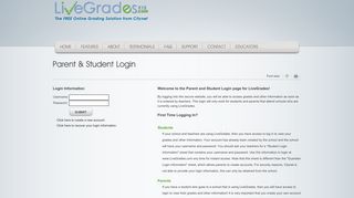 
                            10. Parent & Student Login - LiveGrades - Connecting Teachers ...