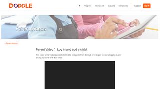 
                            2. Parent Video 1: Log in and add a child – Doddle