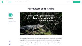 
                            9. Parentheses and Brackets | Grammarly Blog