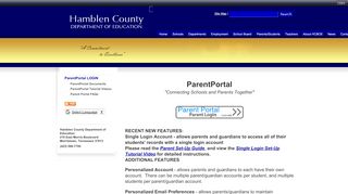 
                            11. ParentPortal LOGIN | Welcome to the Hamblen County Board of ...