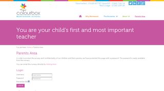 
                            11. Parents Area | Colourbox Montessori Nursery
