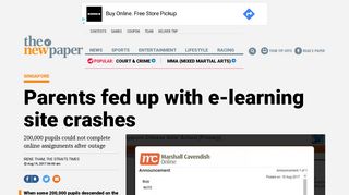 
                            10. Parents fed up with e-learning site crashes, Latest Singapore News ...