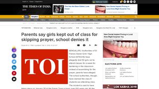 
                            4. Parents say girls kept out of class for skipping prayer, school denies it ...