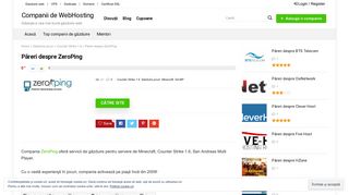
                            10. Păreri despre ZeroPing - Companii de WebHosting