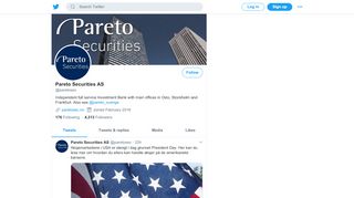 
                            12. Pareto Securities AS (@paretosec) | Twitter