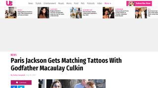 
                            10. Paris Jackson Gets Matching Tattoos With Godfather Macaulay Culkin