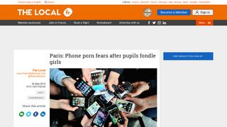 
                            9. Paris: Phone porn fears after pupils fondle girls - The Local