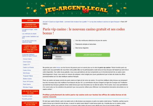 
                            13. Paris vip casino : la revue gratis et nécessaire du casino ! - Casino legal