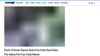 
                            13. Park Ji Hoon Opens Solo Fan Cafe And Asks For Ideas For Fan Club ...