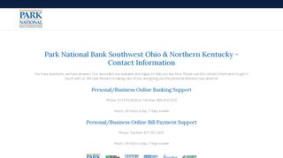 
                            8. Park National Bank Southwest Ohio & Northern Kentucky - Contact ...