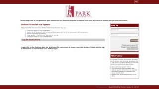 
                            3. (Park University) Student Log In