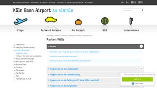 
                            11. Parken FAQs - Infos zum Parken - Parken & Anreise - Köln Bonn Airport