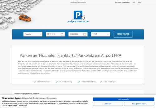 
                            7. Parken Flughafen Frankfurt // parkplatzboerse.de