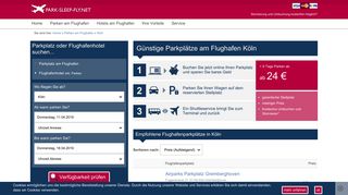 
                            4. Parken Flughafen Köln: 8 Tage parken schon ab 24,- €