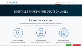 
                            3. Parken. Nur einfacher. Die Parkkarte für Deutschland | evopark