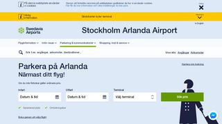 
                            2. Parkering | Stockholm Arlanda Airport - Swedavia