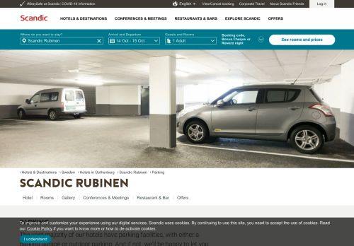 
                            7. Parking at Scandic Rubinen | Hotel Gothenburg - Scandic Hotels