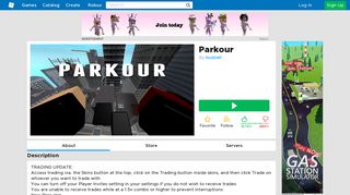 
                            11. Parkour - Roblox