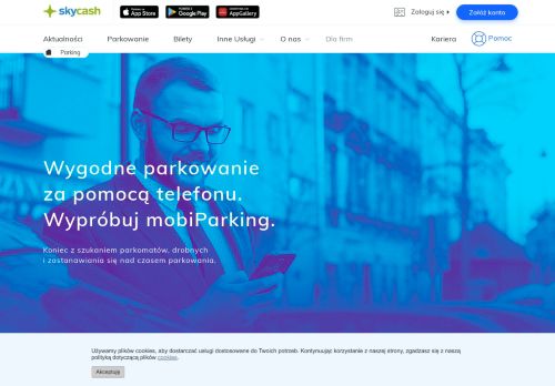 
                            9. Parkowanie za pomocą telefonu – Mobiparking | Skycash