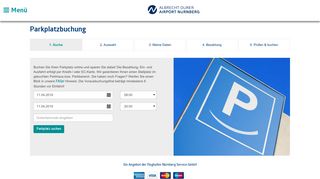 
                            2. Parkplatzbuchung - Airport Nürnberg