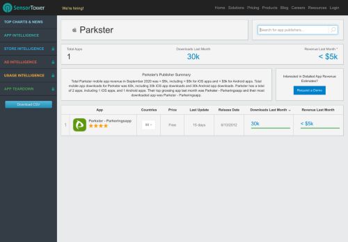 
                            11. Parkster Revenue & App Download Estimates from Sensor Tower ...